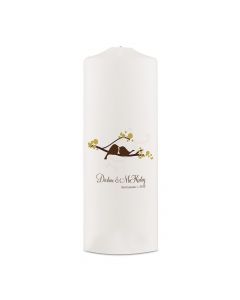Love Bird Personalized Pillar Candles