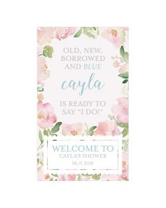 Garden Party Personalized Welcome Sign