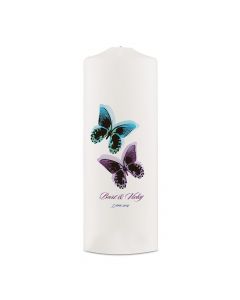 Beautiful Butterflies Personalized Pillar Candle