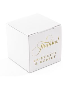 Miniature Custom Foil Printed Square Paper Favor Boxes - Expressions