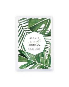 Unique Custom Playing Card Favors Tropical Leaf