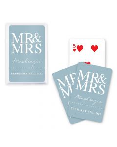 Unique Custom Playing Card Favor - Mr. & Mrs.