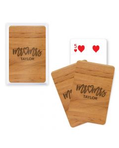 Unique Custom Playing Card Favors - Mr. & Mrs. Script