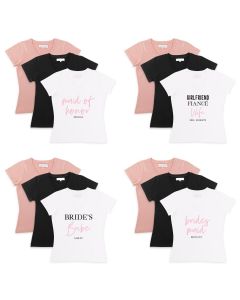 Personalized Bridal Party Wedding T-Shirt