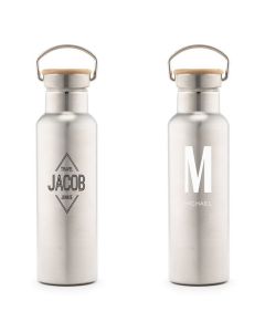 Personalized Chrome Stainless Steel Reusable Water Bottle