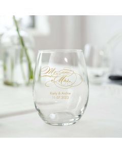 Small Personalized Stemless Wine Glass
