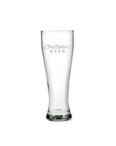 Personalized Large Pilsner Glass – Casual Font Engraving