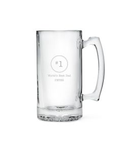 Personalized Large Glass Beer Mug – World’s Best Engraving