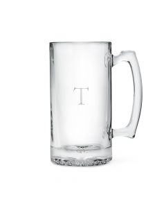 Personalized Large Glass Beer Mug Monogram Engraving