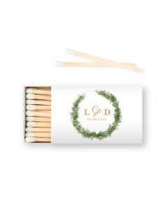 Custom Matchbox Wedding Favor - Love Wreath 