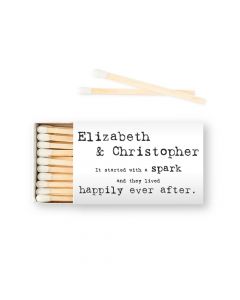 Custom Matchbox Wedding Favor - Bistro Bliss