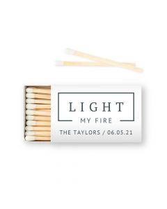 Custom Matchbox Wedding Favor - Rustic Love