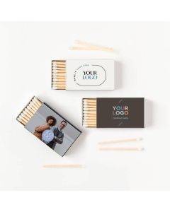 Matchboxes with Custom Printed Stickers - Your Logo - Pack of 50