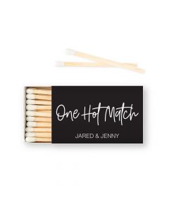 Custom Matchbox Wedding Favor - One Hot Match