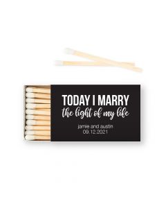 Custom Matchbox Wedding Favor - Light Of My Life (Set of 50)