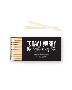 Custom Matchbox Wedding Favor - Light Of My Life 