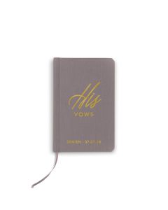 Personalized Charcoal Gray Vow Pocket Notebook