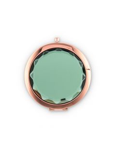 Personalized Jewel Compact Mirror Gift - Emerald Green