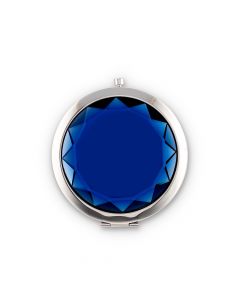 Personalized Jewel Compact Mirror Gift - Sapphire Blue