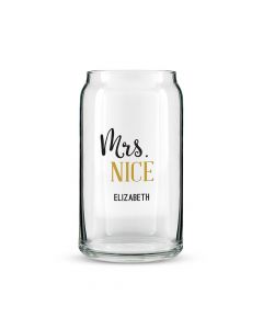 Personalized Can Shaped Drinking Glass – Mrs. Nice Print