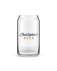Personalized Can Shaped Drinking Glass – Casual Print