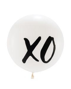 Extra Large 36" White Round Wedding Balloons - XO