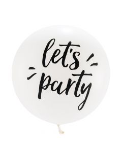 Extra Large 36" White Round Wedding Balloons - Let's Party