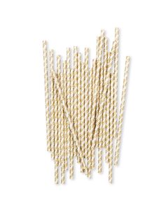 Gold Foil X&Os Paper Drinking Straws ITEM