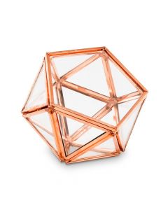 Small Glass Geometric Terrarium Style Ring Box