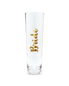 Stemless Toasting Champagne Flute Gift For Wedding Party - Bride