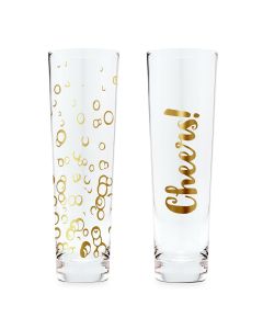 Stemless Toasting Champagne Flute Gift For Wedding Party - Celebration Set Of Two