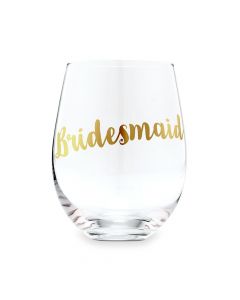 Stemless Toasting Wine Glass Gift For Wedding Party - Bridesmaid