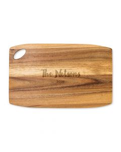 Personalized Wooden Rounded Rectangle Cutting & Serving Board