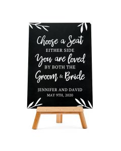 Custom Wedding Chalkboard Sign - Choose A Seat
