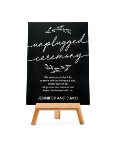 Custom Wedding Chalkboard Sign - Unplugged Ceremony