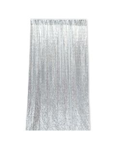 Custom Wedding Photo Backdrop Decoration - Silver Sequin