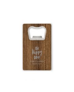 Personalized Wood Veneer Credit Card Bottle Opener Favor