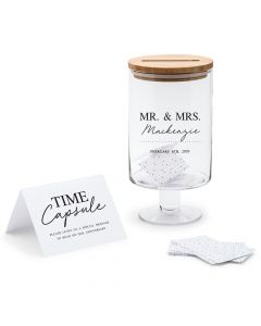 Personalized Glass Wedding Wishes Guest Book Jar - Mr. & Mrs.