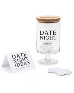 Personalized Glass Wedding Wishes Guest Book Jar - Date Night