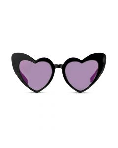 Women's Unique Shaped Bachelorette Party Sunglasses - Black Heart Eyes
