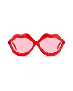 Women's Unique Shaped Bachelorette Party Sunglasses - Red Lips