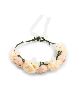 Bridal Party Flower Crown Wreath - Ivory Rose Medley