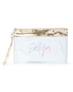 Personalized Large Clear Plastic Makeup Bag