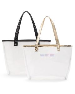 Personalized Clear Plastic Stadium Tote Bag 