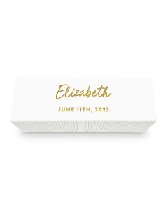 White Personalized Wine Gift Box With Magnetic Lid