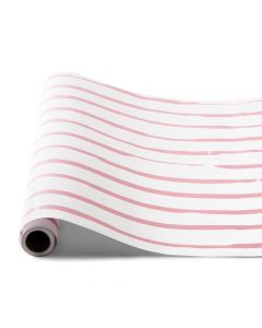 Decorative Paper Table Runner - Light Pink Stripe