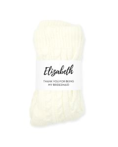 Personalized Cozy Sherpa Lined Cable Knit Slipper Socks 