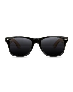 Polarized Lens Sunglasses Party Favor With Bamboo Arms - Black