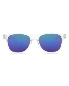 Custom Printed Clear Party Favor Sunglasses - Blue Lenses 