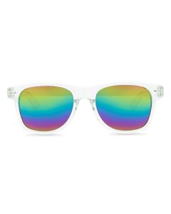 Custom Printed Clear Party Favor Sunglasses - Rainbow Lenses